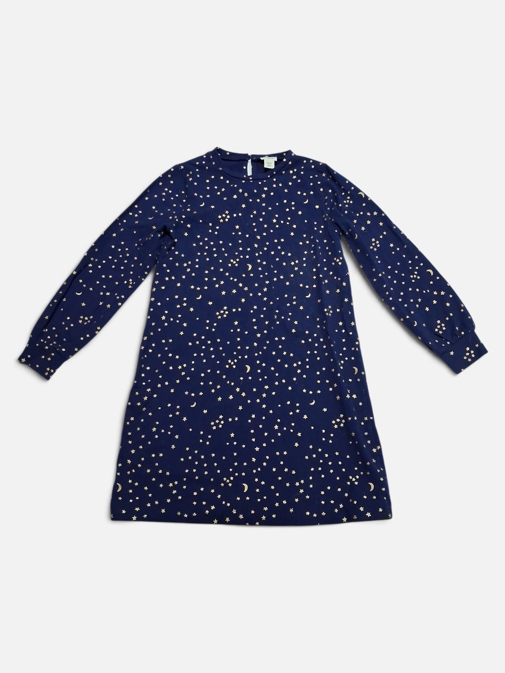 Crewcuts Girls Gold Star Navy Dress 8/9